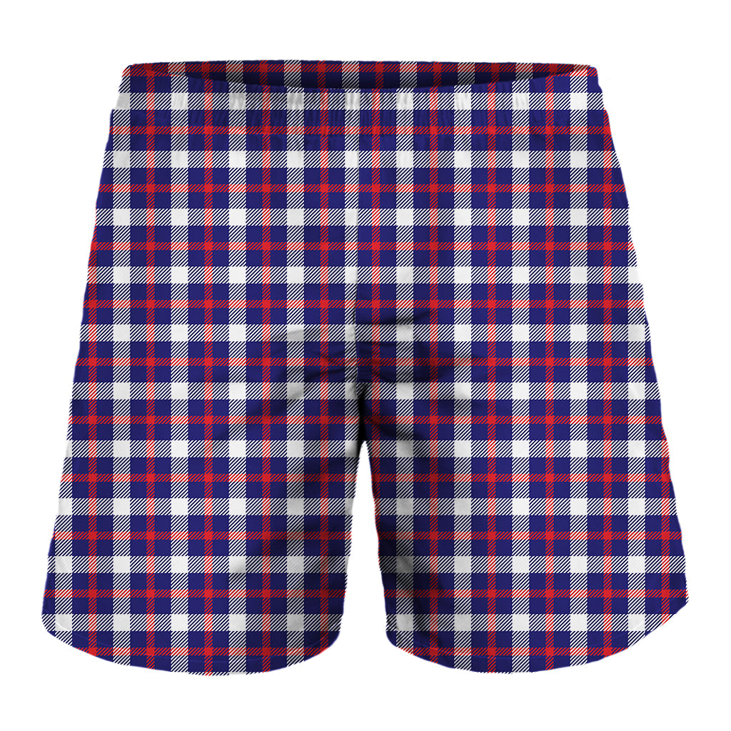 American Patriotic Plaid Print Men's Shorts
