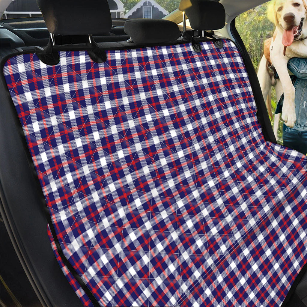 American Patriotic Plaid Print Pet Car Back Seat Cover