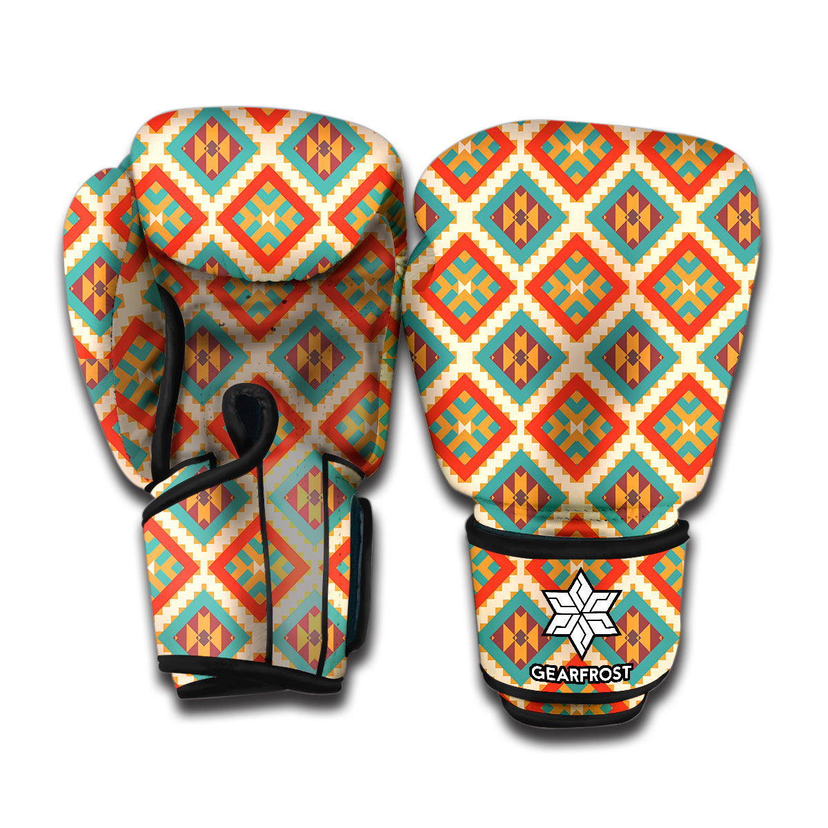 Ancient Geometric Navajo Print Boxing Gloves