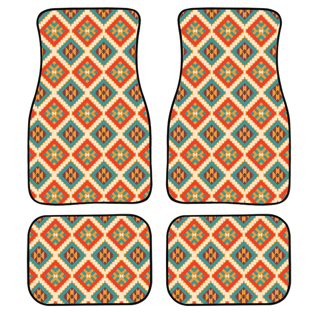 Ancient Geometric Navajo Print Front and Back Car Floor Mats