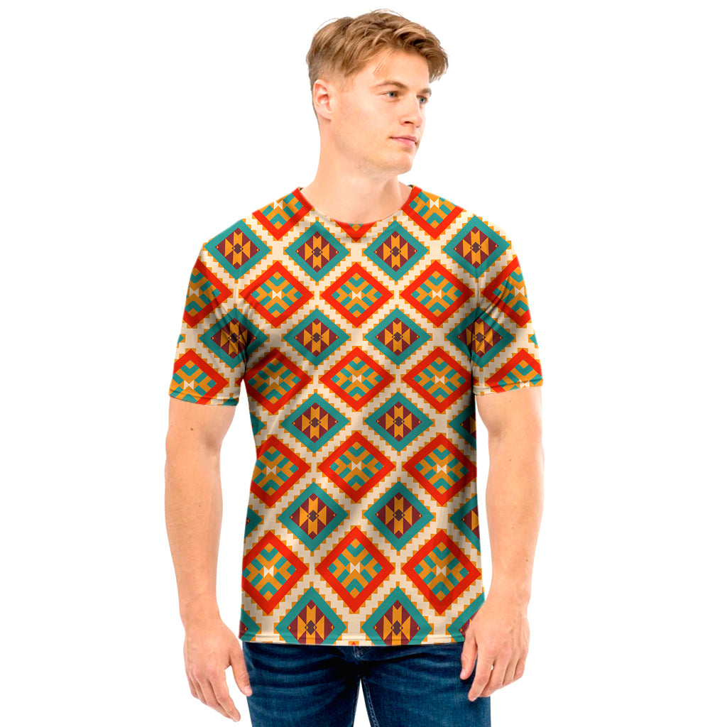 Ancient Geometric Navajo Print Men's T-Shirt
