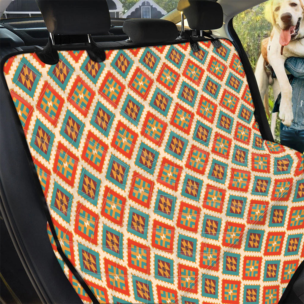 Ancient Geometric Navajo Print Pet Car Back Seat Cover