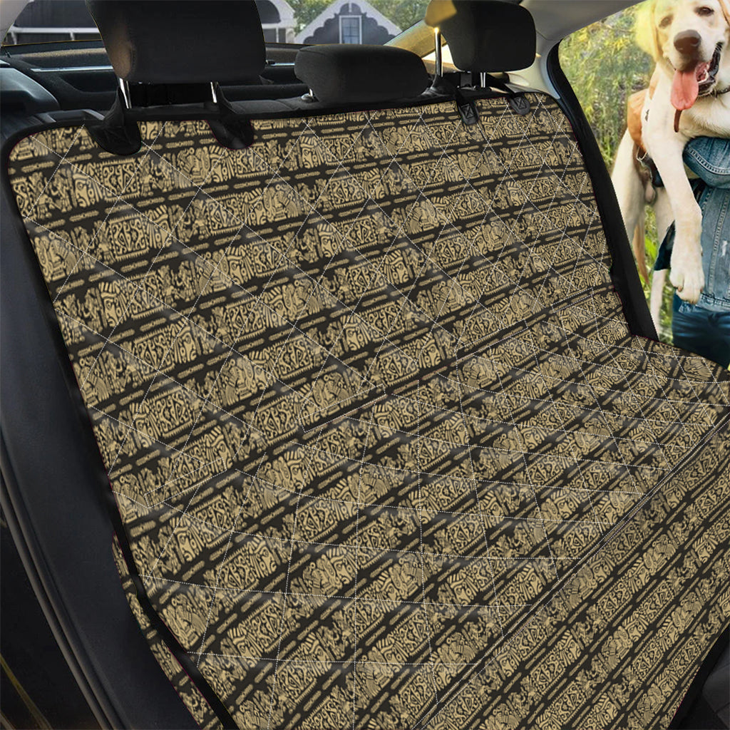 Ancient Maya Pattern Print Pet Car Back Seat Cover