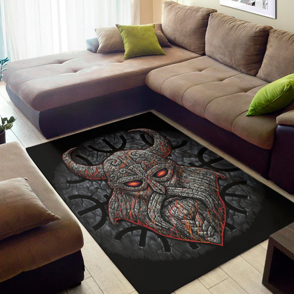 Ancient Viking Norse God Odin Print Area Rug