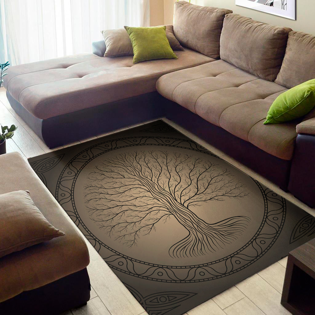 Ancient Yggdrasil Tree Print Area Rug