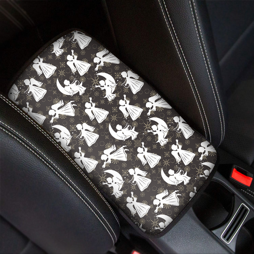 Angel And Snowflake Pattern Print Car Center Console Cover