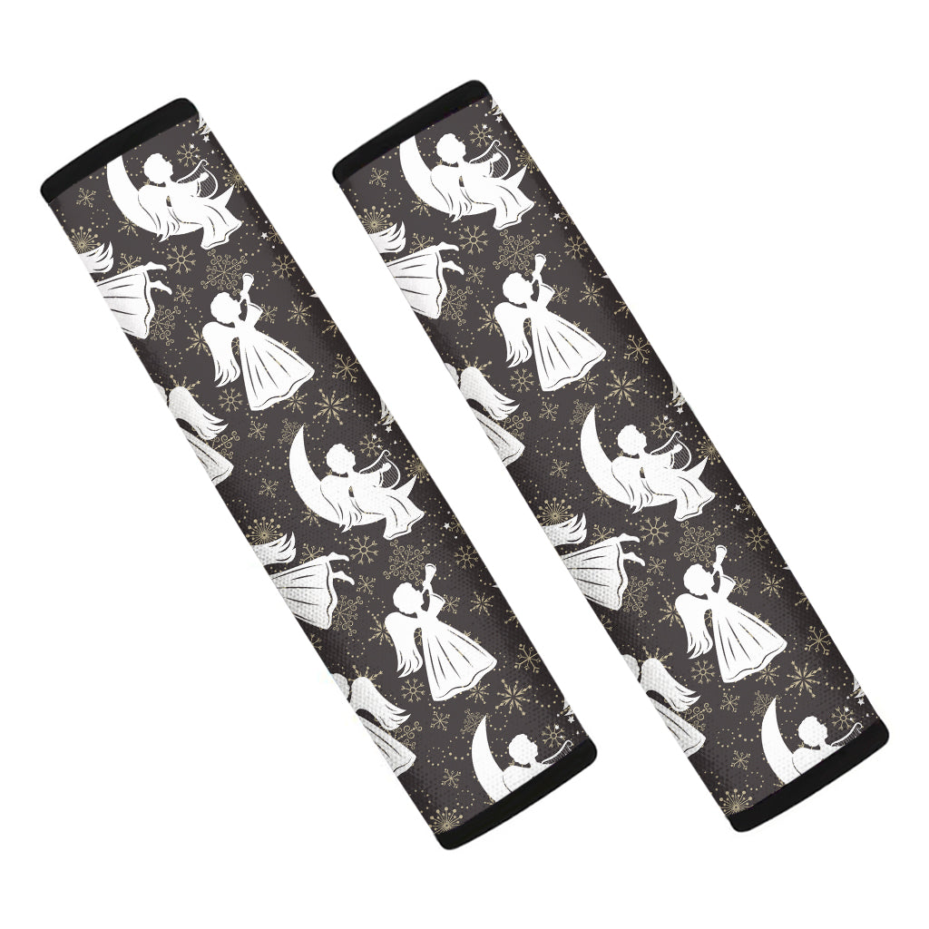 Angel And Snowflake Pattern Print Car Seat Belt Covers