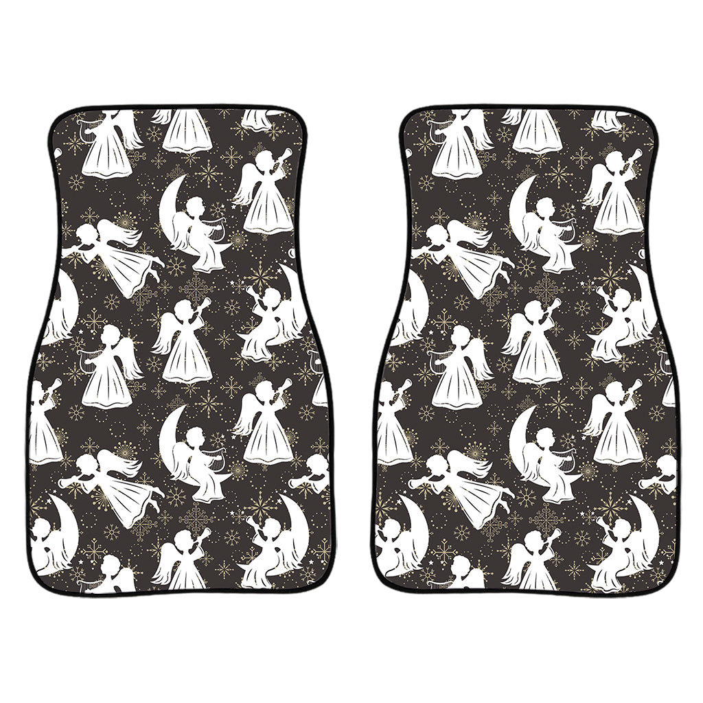 Angel And Snowflake Pattern Print Front Car Floor Mats