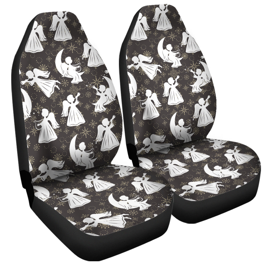 Angel And Snowflake Pattern Print Universal Fit Car Seat Covers