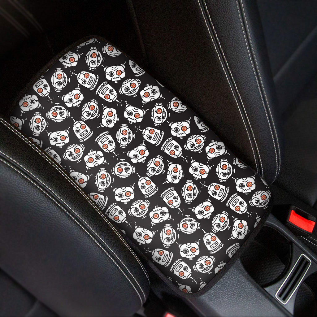 Angry Robot Pattern Print Car Center Console Cover