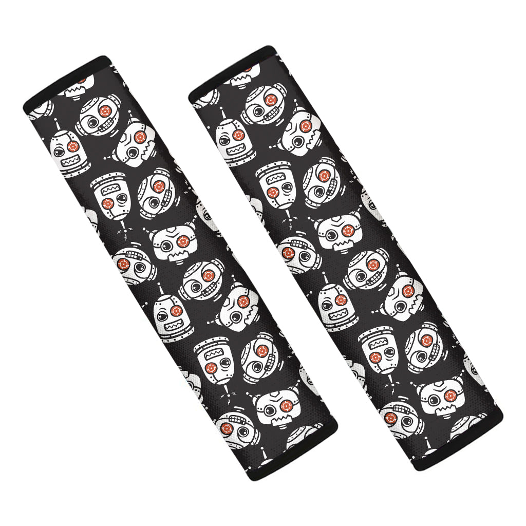 Angry Robot Pattern Print Car Seat Belt Covers