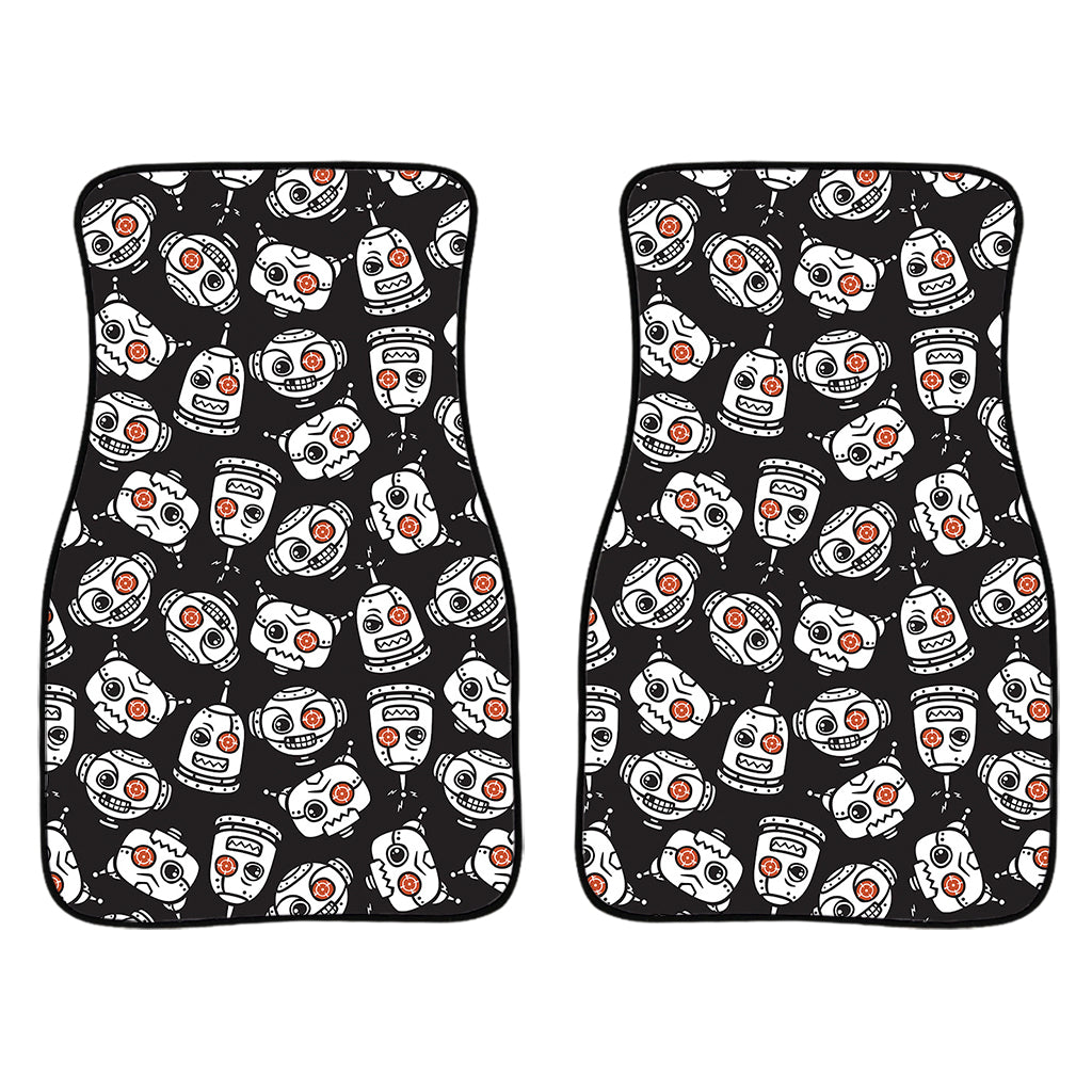 Angry Robot Pattern Print Front Car Floor Mats