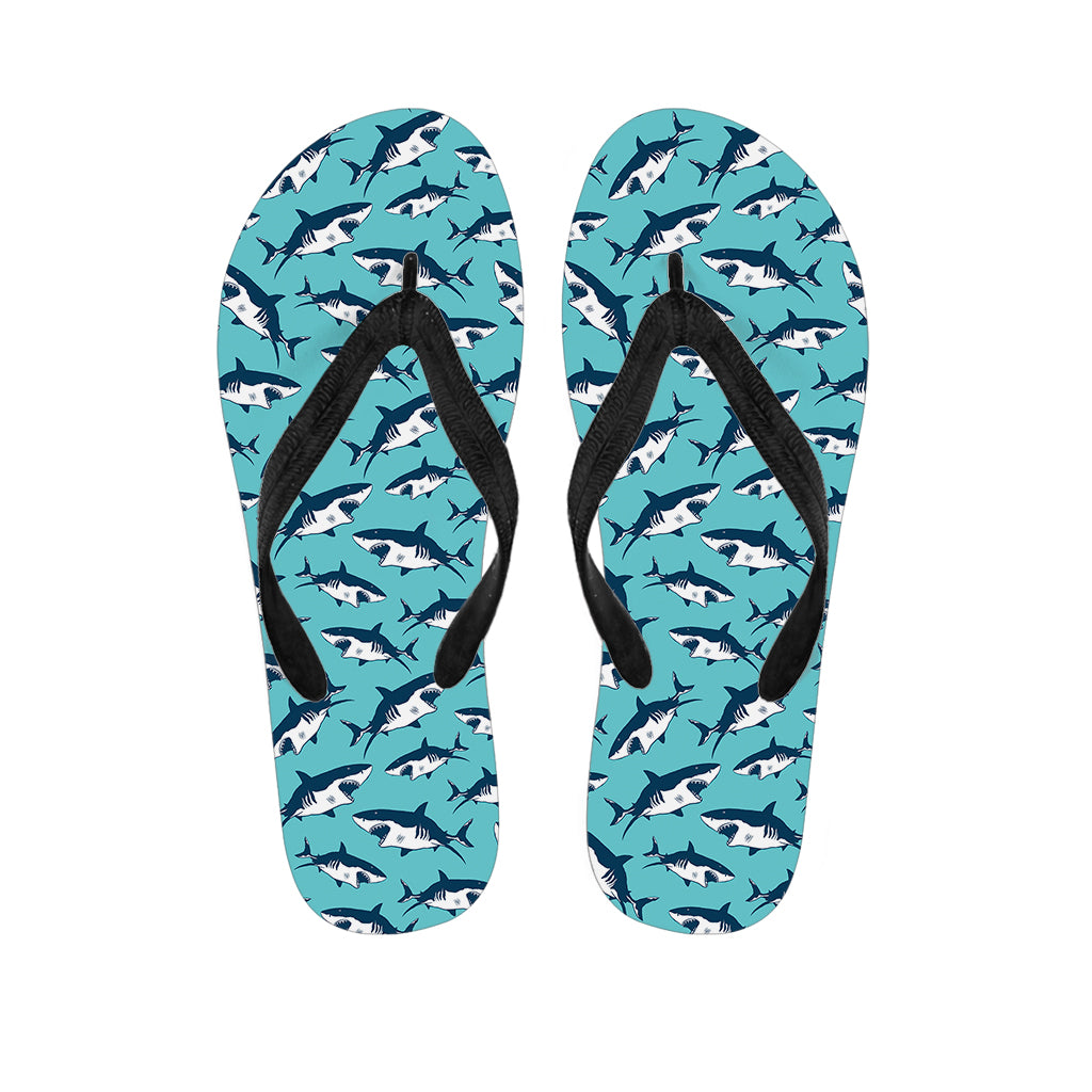 Angry Shark Pattern Print Flip Flops