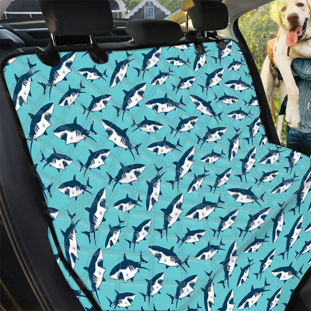 Angry Shark Pattern Print Pet Car Back Seat Cover