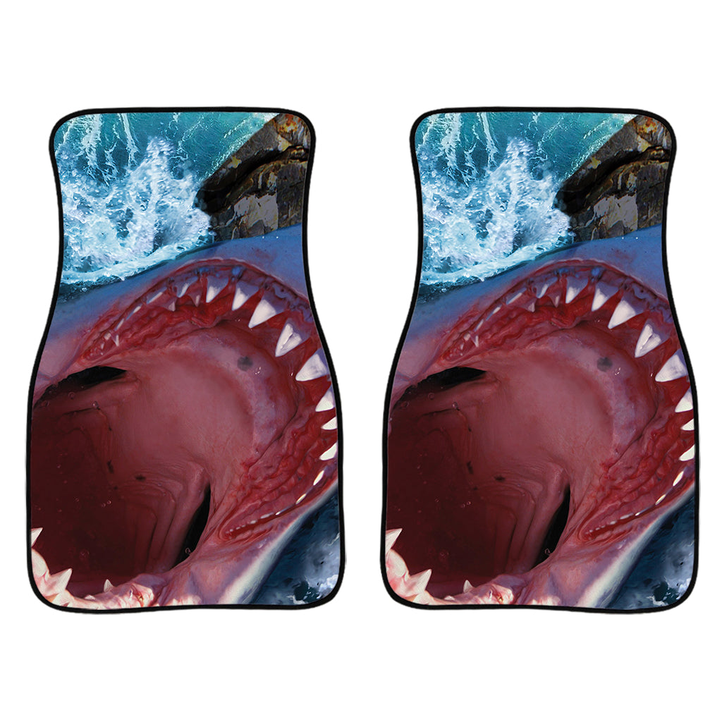 Angry Shark Print Front Car Floor Mats