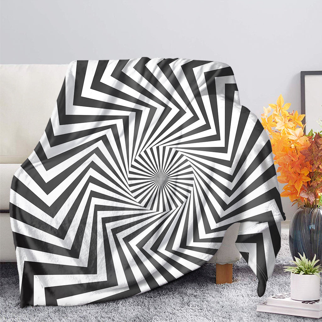 Angular Swirl Motion Illusion Print Blanket