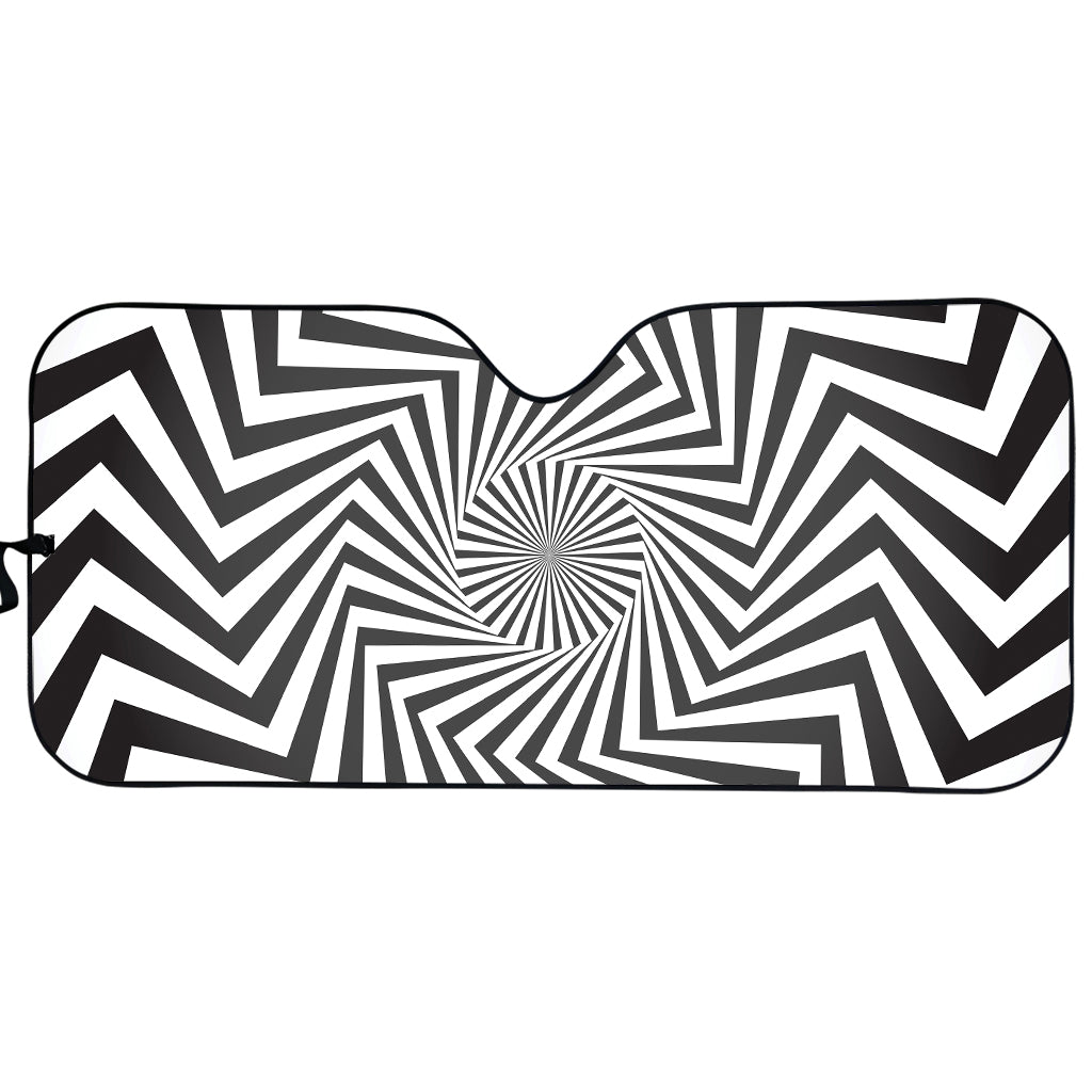 Angular Swirl Motion Illusion Print Car Sun Shade