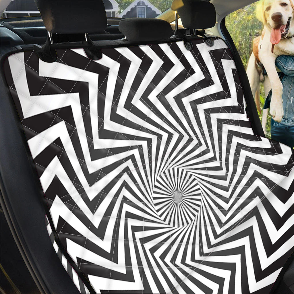 Angular Swirl Motion Illusion Print Pet Car Back Seat Cover