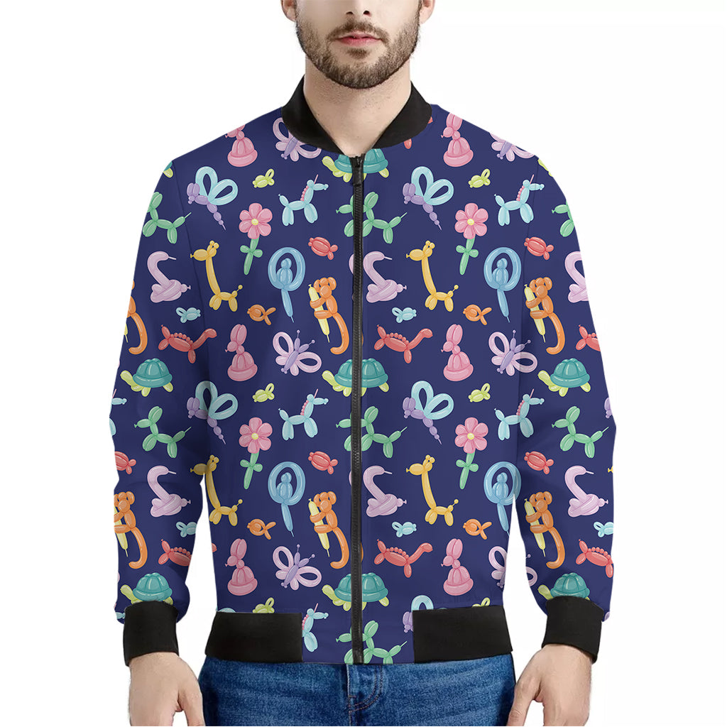 Animal Balloon Pattern Print Men's Bomber Jacket