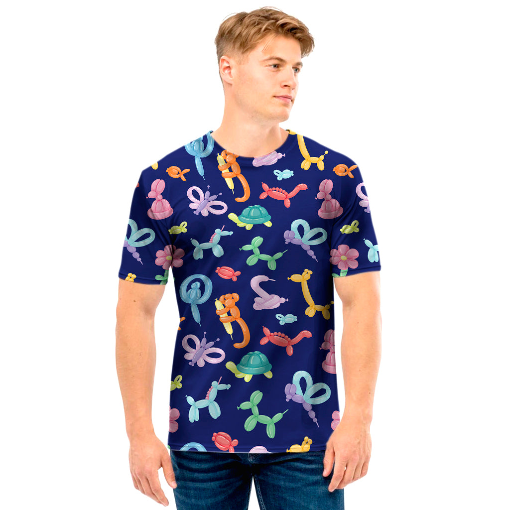 Animal Balloon Pattern Print Men's T-Shirt