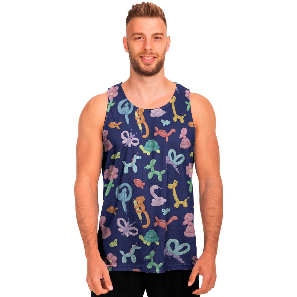 Animal Balloon Pattern Print Men's Tank Top