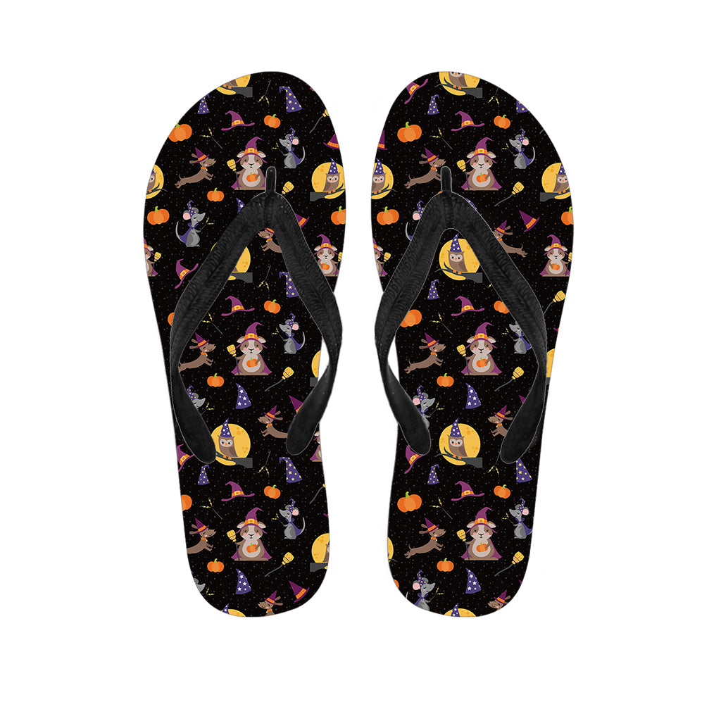 Animal Wizard Pattern Print Flip Flops