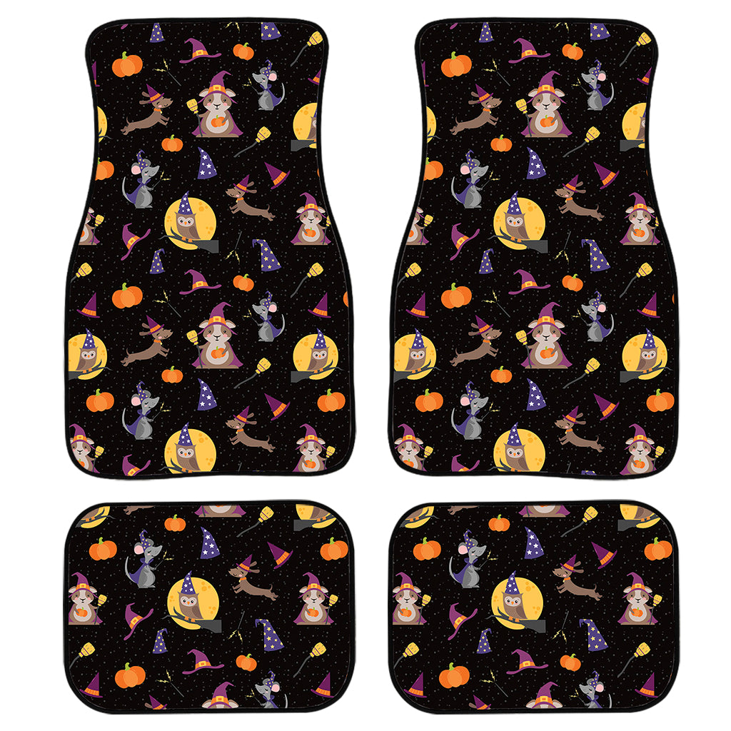 Animal Wizard Pattern Print Front and Back Car Floor Mats