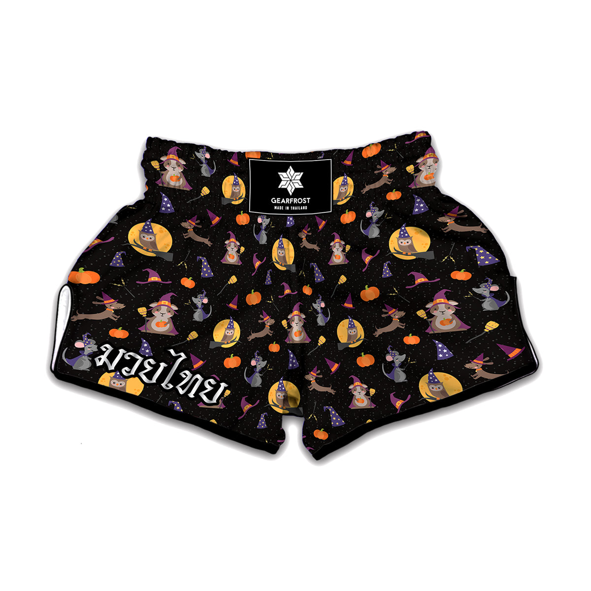 Animal Wizard Pattern Print Muay Thai Boxing Shorts