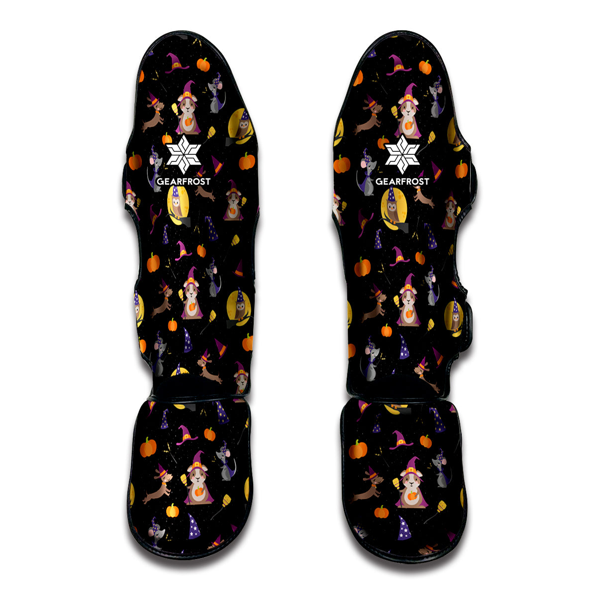 Animal Wizard Pattern Print Muay Thai Shin Guards