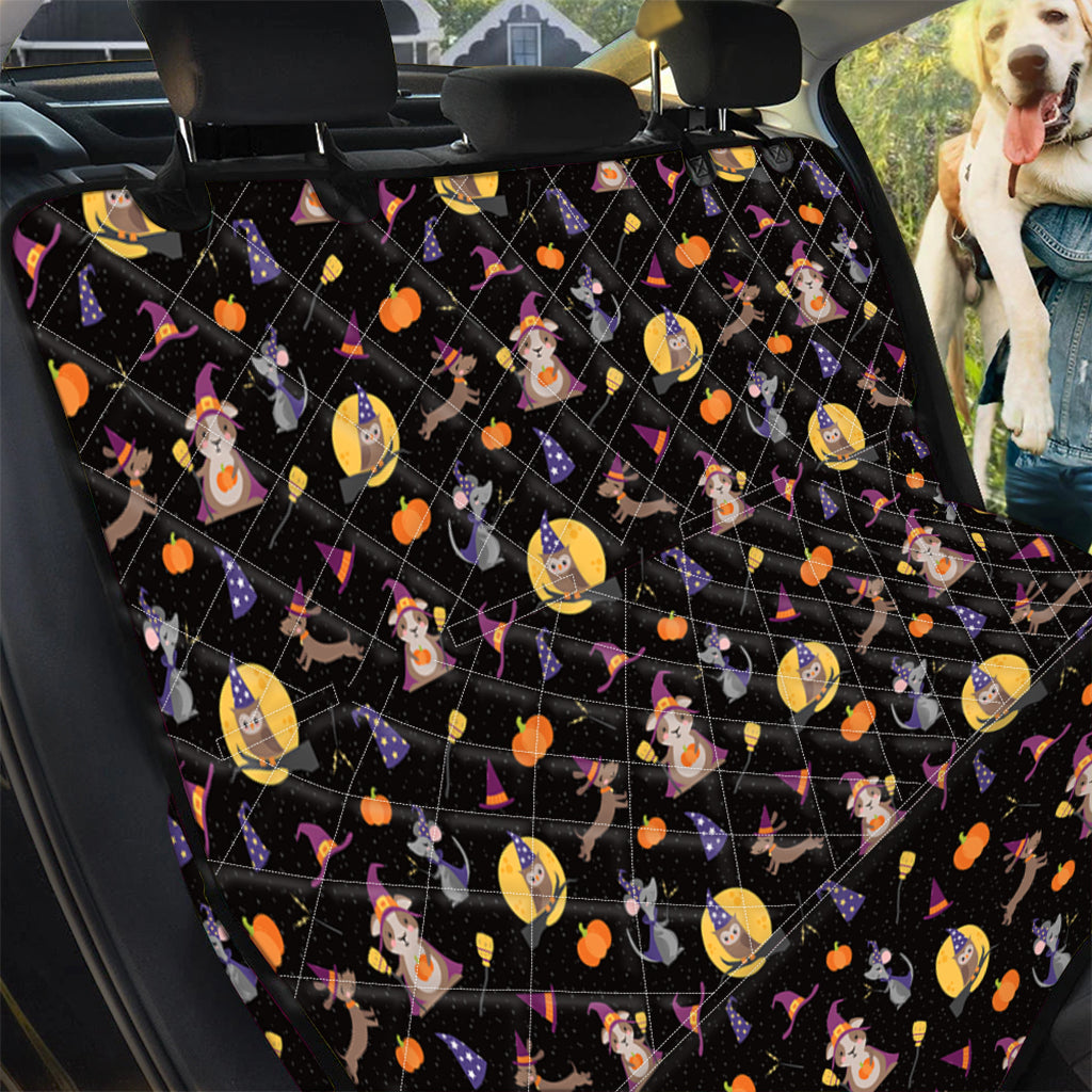 Animal Wizard Pattern Print Pet Car Back Seat Cover