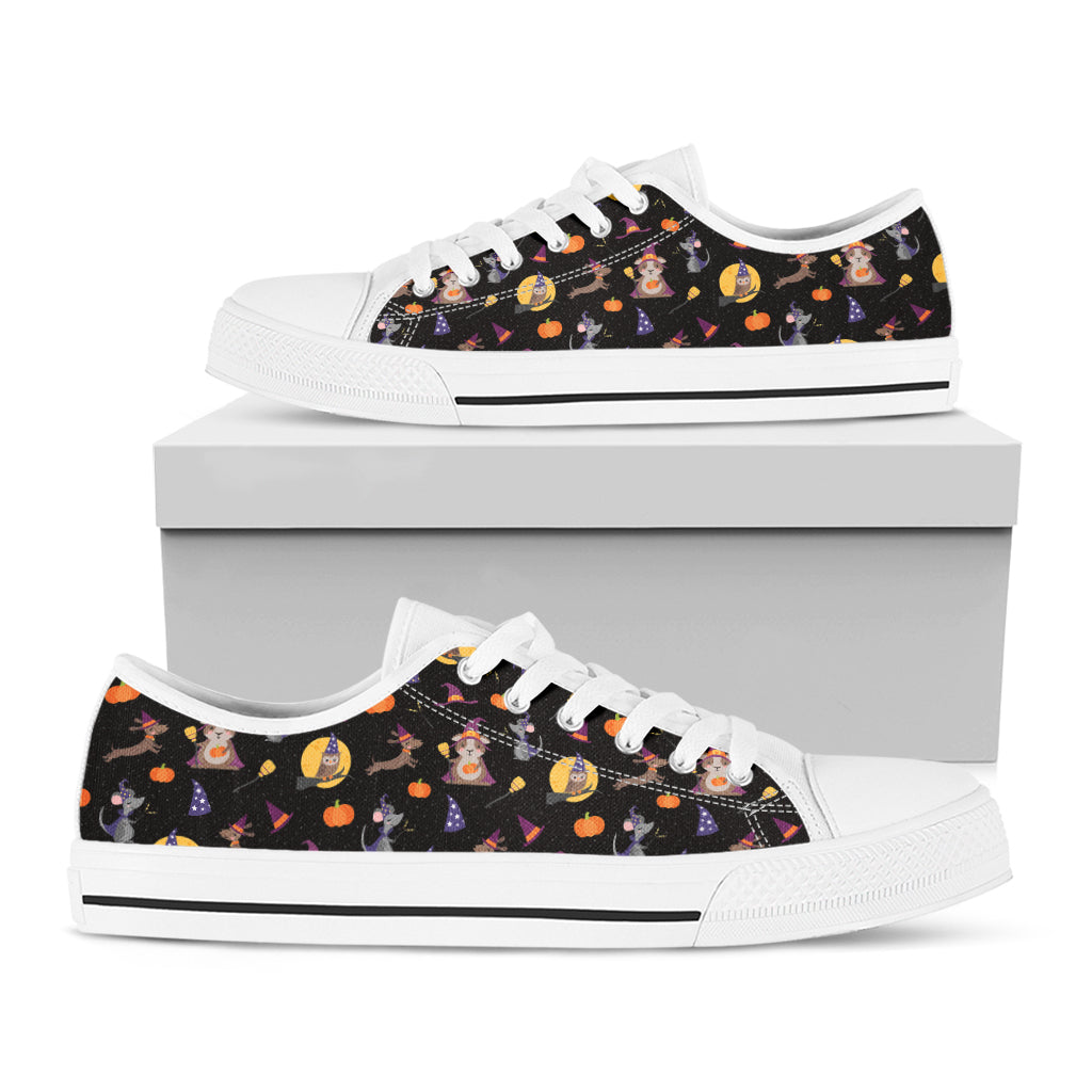 Animal Wizard Pattern Print White Low Top Shoes