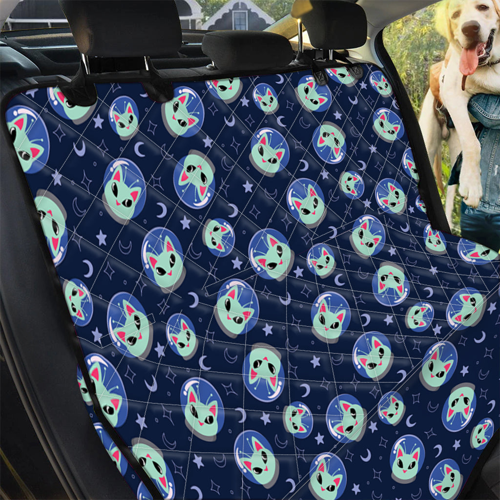 Astronaut Alien Cat Print Pet Car Back Seat Cover