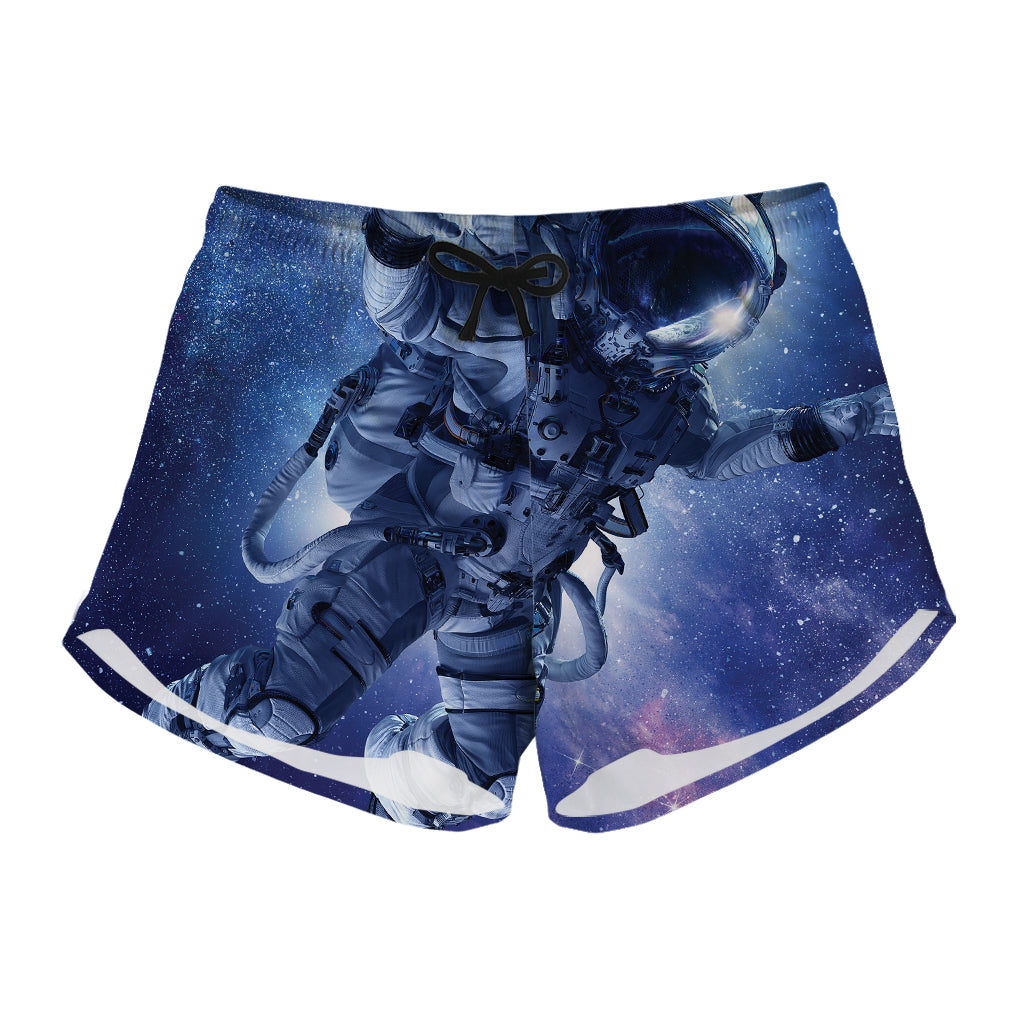 Astronaut On Space Mission Print Women's Shorts