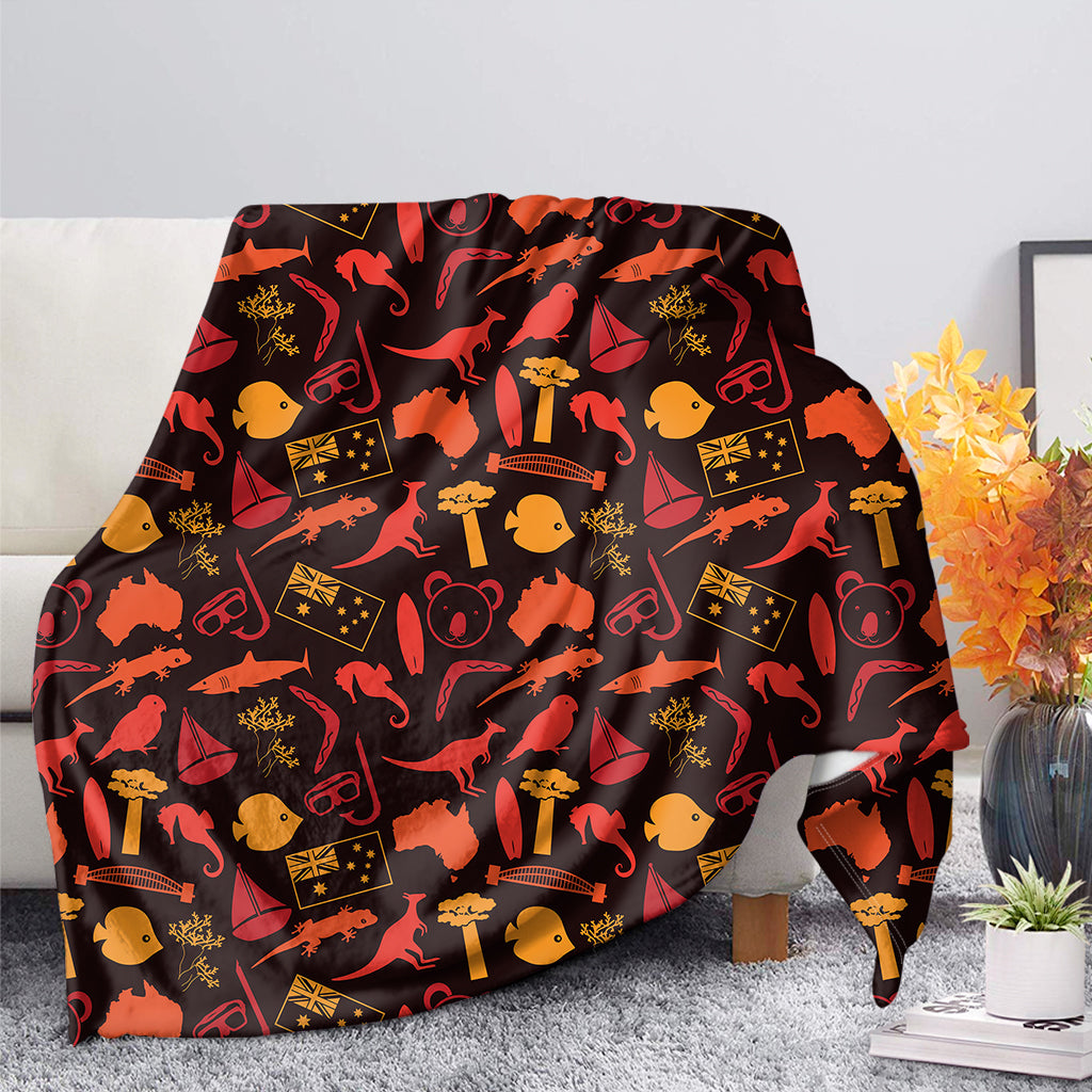 Australia Country Pattern Print Blanket