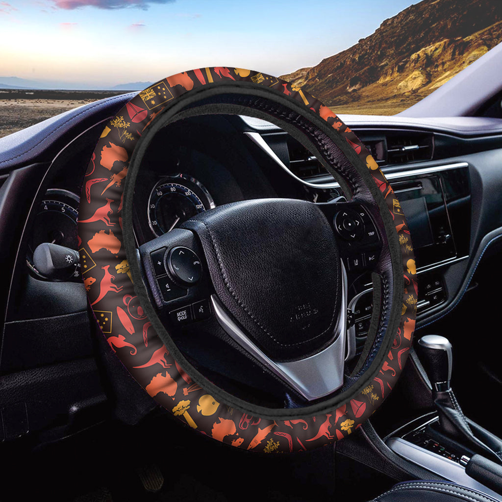 Australia Country Pattern Print Car Steering Wheel Cover