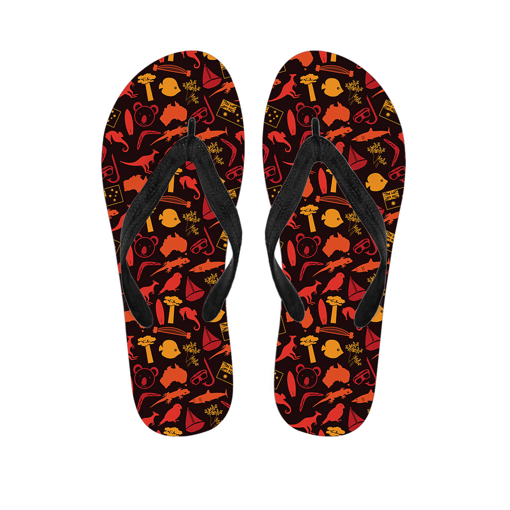 Australia Country Pattern Print Flip Flops