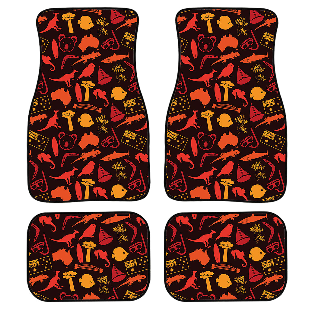 Australia Country Pattern Print Front and Back Car Floor Mats