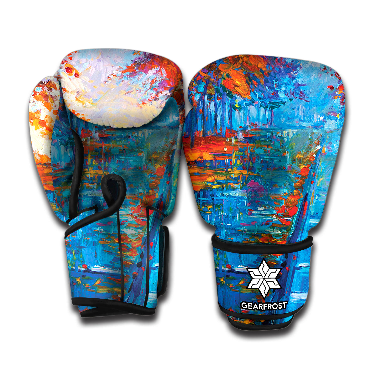 Autumn Painting Print Boxing Gloves