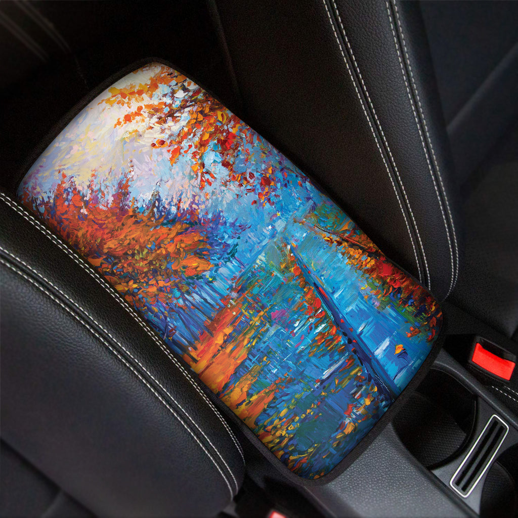 Autumn Painting Print Car Center Console Cover