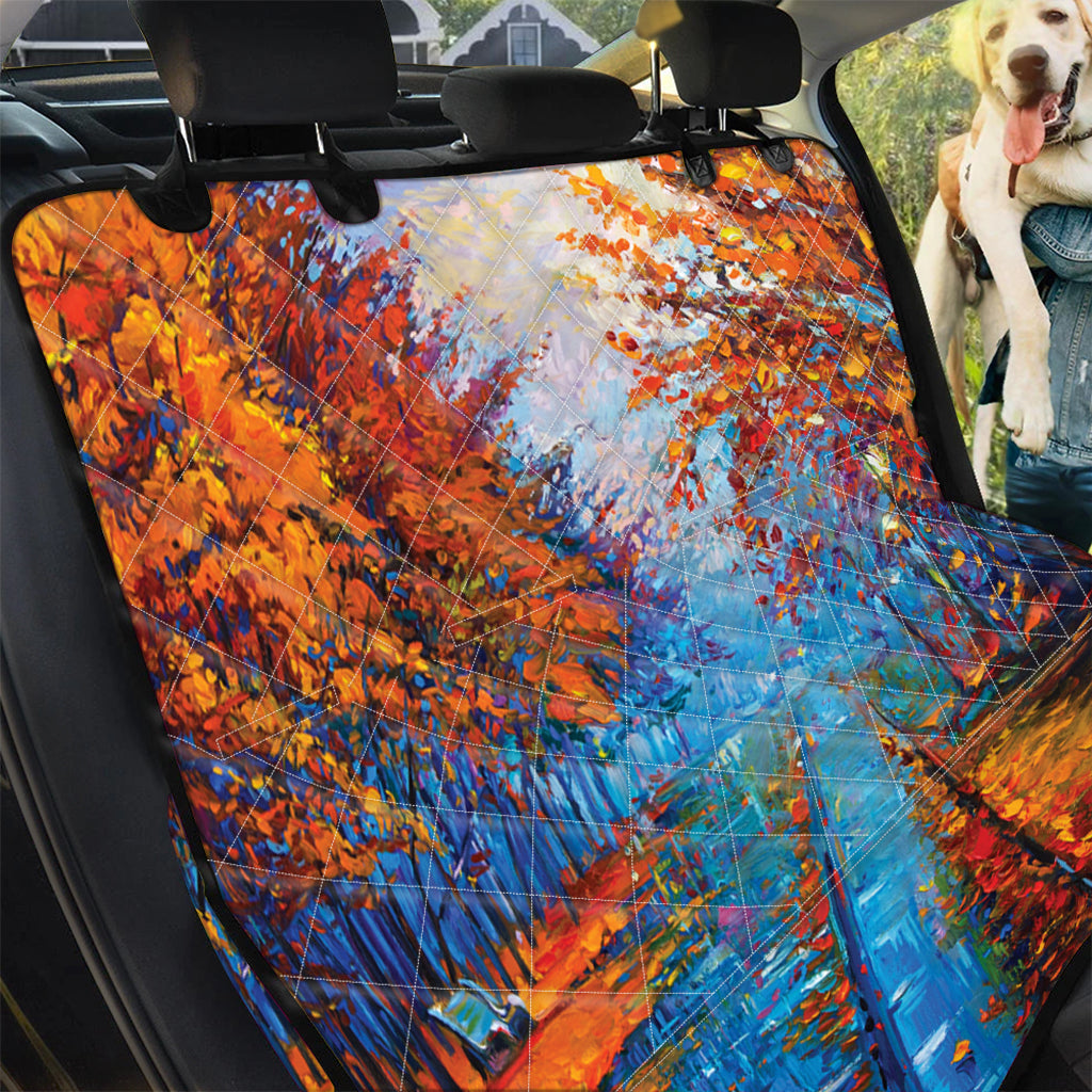Autumn Painting Print Pet Car Back Seat Cover