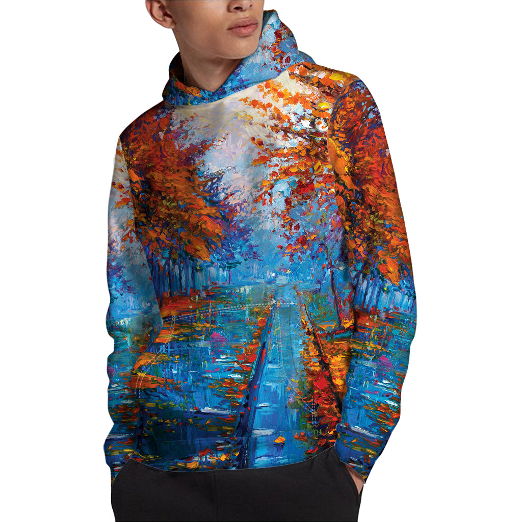 Autumn Painting Print Pullover Hoodie