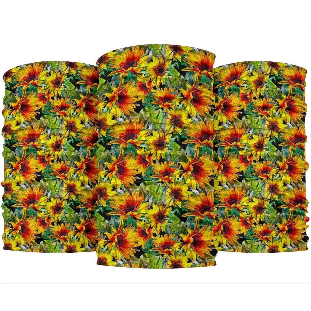Autumn Sunflower Pattern Print 3-Pack Bandanas