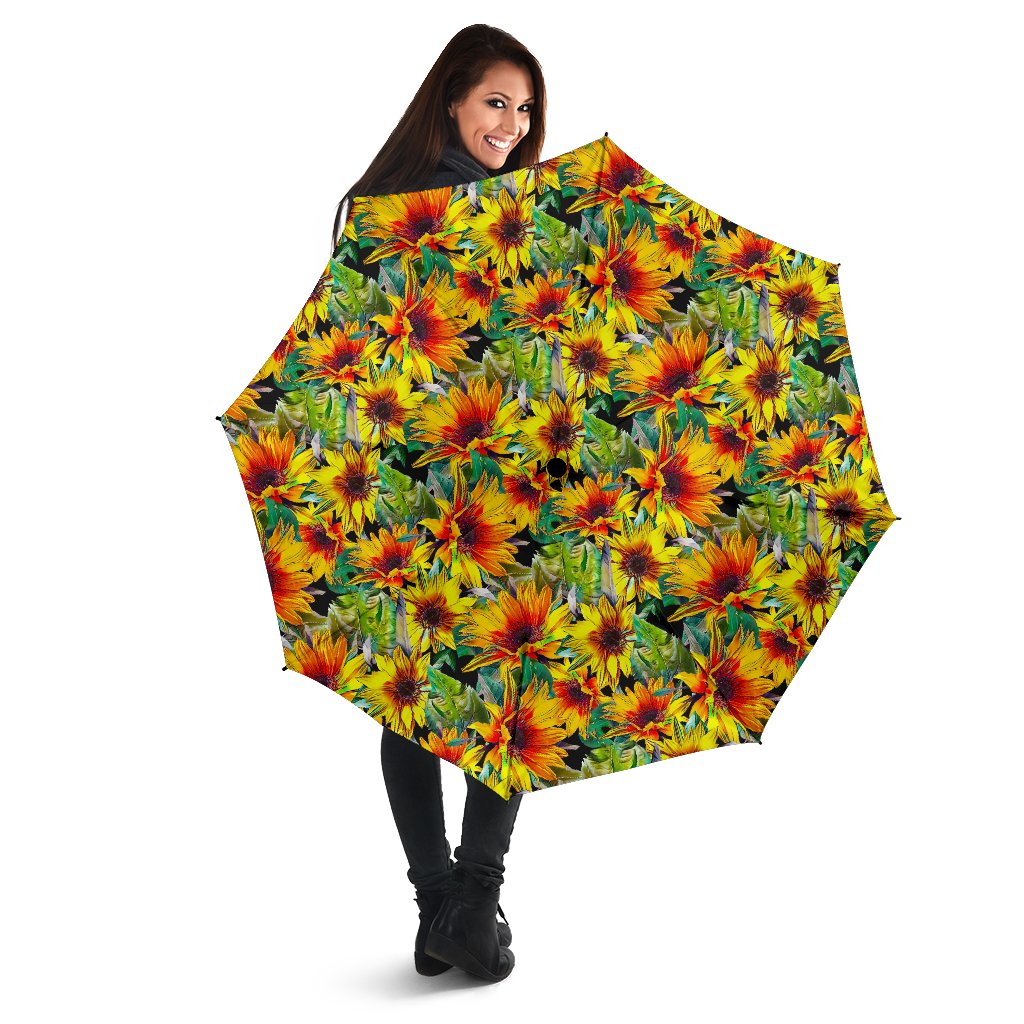 Autumn Sunflower Pattern Print Foldable Umbrella