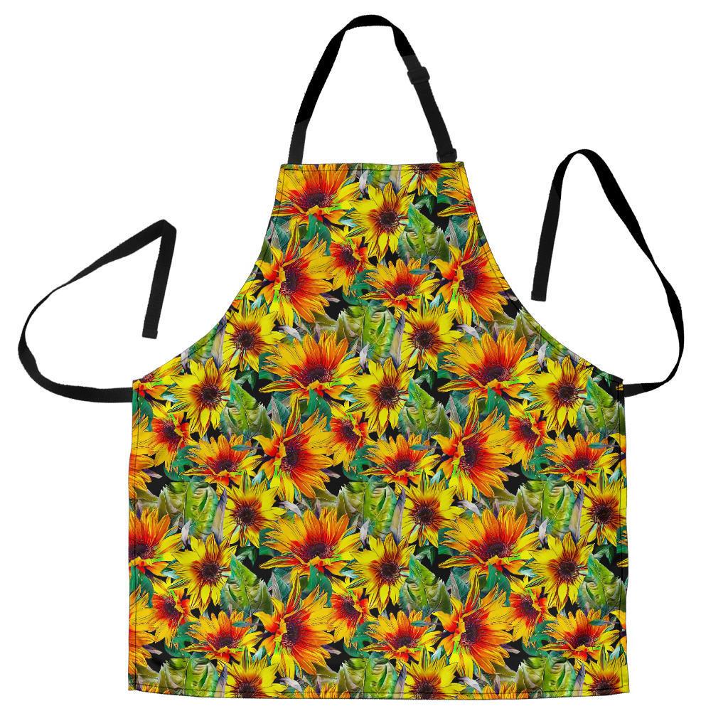 Autumn Sunflower Pattern Print Men's Apron