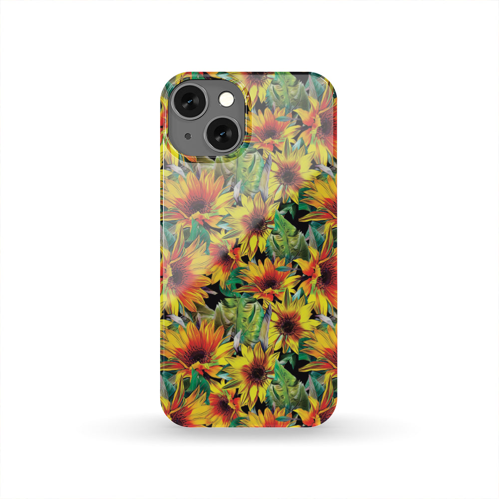 Autumn Sunflower Pattern Print Phone Case