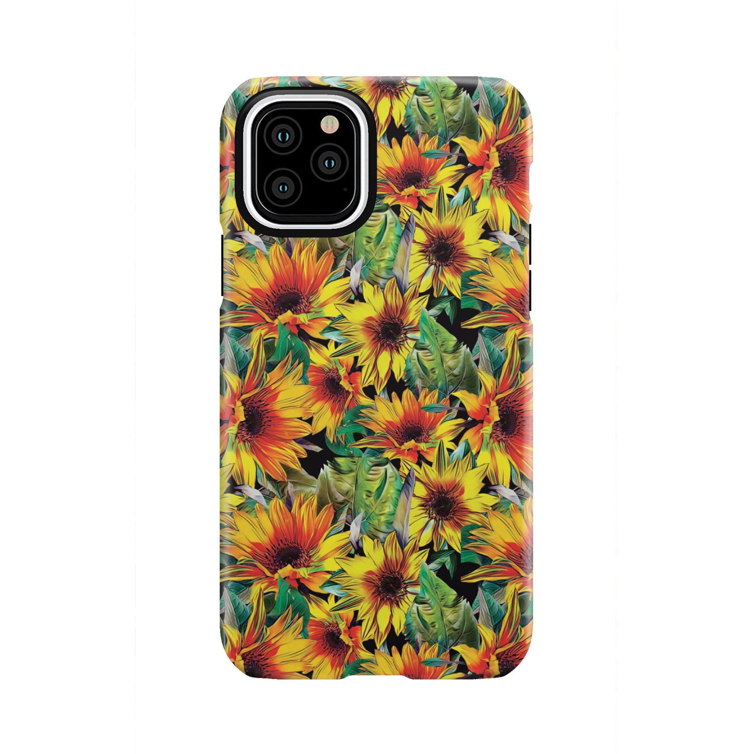 Autumn Sunflower Pattern Print Tough Phone Case