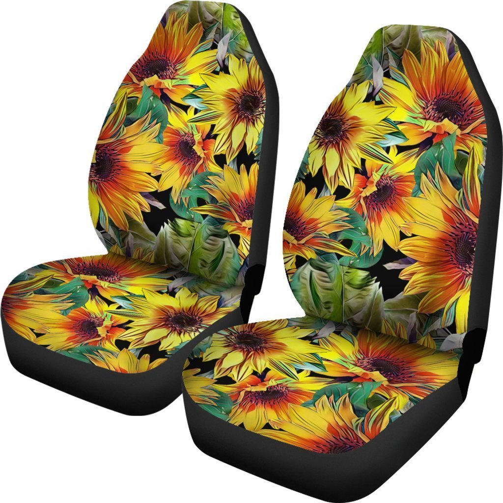 Autumn Sunflower Pattern Print Universal Fit Car Seat Covers