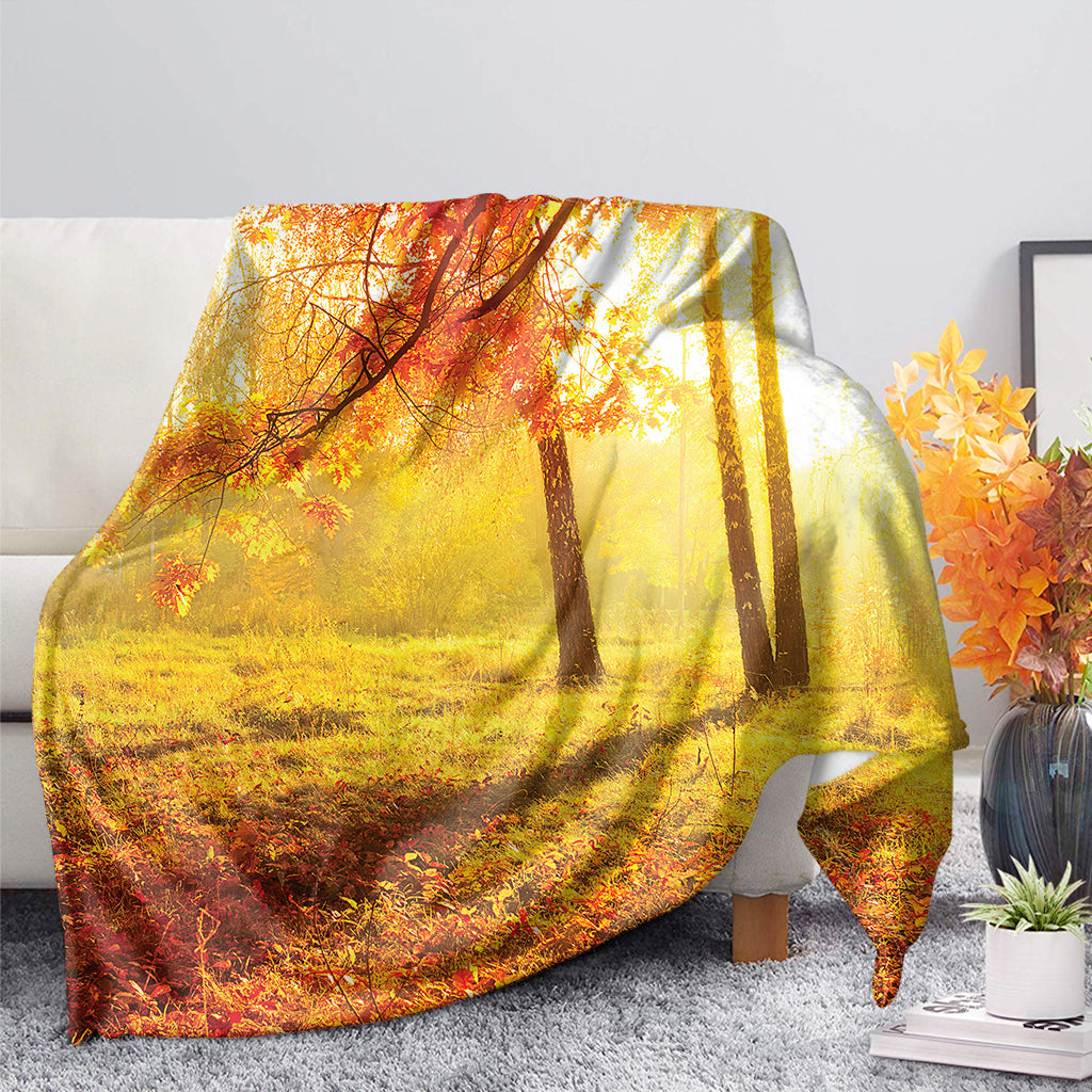 Autumn Trees Print Blanket