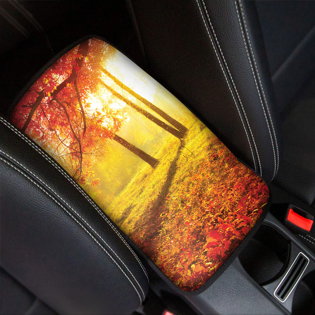 Autumn Trees Print Car Center Console Cover