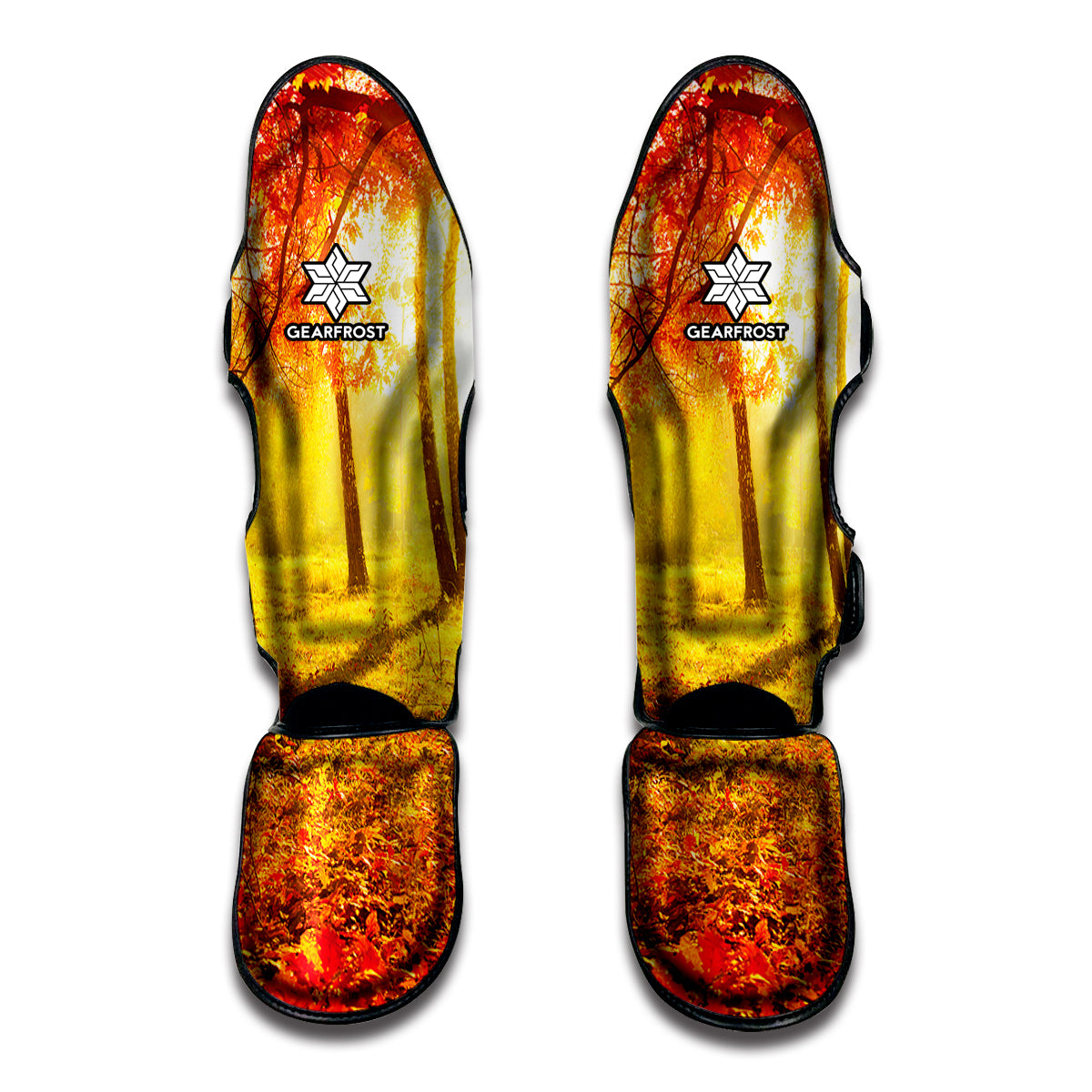 Autumn Trees Print Muay Thai Shin Guards